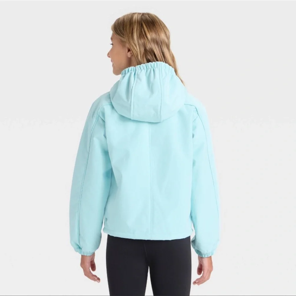 All In Motion Girls Softshell Fleece Jacket - Blue Size Extra Large (14) NWT